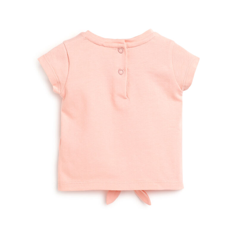 Girls Medium Pink Printed Short Sleeve T-Shirt image number 1